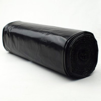 Пакеты для мусора 240л 10штук в рулоне ПВД черные 55 микрон б/эт