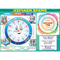 Плакат А4 Изучаем время. Времена года арт.85 701