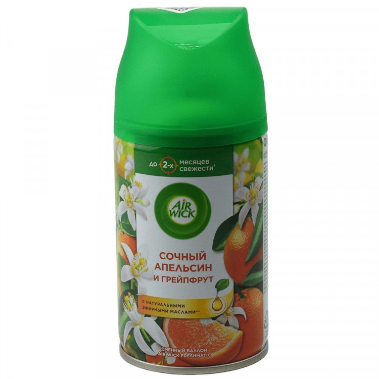 Освежитель Air Wick запасной блок 250 мл Сочный апельсин и грейпфрукт (Ст.6)