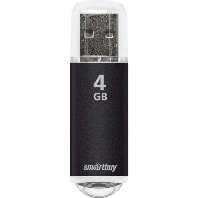 Флеш диск 4GB USB 2.0 Smartbuy V-Cut series SB4GBVC-K, черный