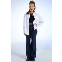 Брюки для девочки (Делорас) артикул 63849K размер 36/140-46/170 цвет темно-синий