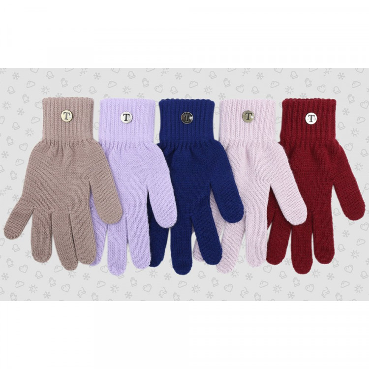 Перчатки для девочки (Полярик) арт.TG-609 размер 16.5 (11-13л) цвет в ассортименте