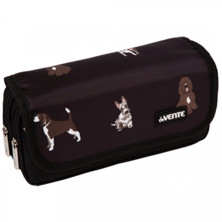 Пенал-косметичка 2 отделения с верхней створкой на липучке  (deVente) Limited Edition Dogs Party  20,5x9,5x7 см арт.7029303