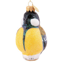 Украшение на ёлку стекло (серия Премиум) 10см "Синичка" п/у арт.ФУГ-732/1