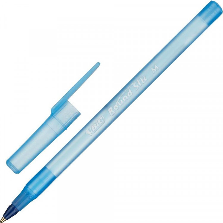 Ручка шариковая  прозрачный корпус  (BIC) Round Stic син 1мм арт.BC893212