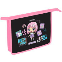 Папка школьная для тетрадей А5 на молнии (deVENTE) Fancy Girl арт.8053464