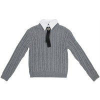 Джемпер-обманка для девочки (Делорас) длинный рукав  арт.M63758 размерный ряд 34/134-46/170 цвет серый