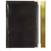 Ежедневник А5 2026 к/з deVENTE "Bellagio" черный, белая бумага, 168л, 2 ляссе арт.2232612