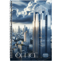 Тетрадь твердая обложка А4 клетка 100 листов на гребне (BG) Небоскреб глянцевая ламинация ассорти арт ТТ4гр100_лг 63221