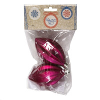 Украшение декор.подвеска пластик "Капля граненая" 08см 02шт/наб. цв.бордовый арт.78888