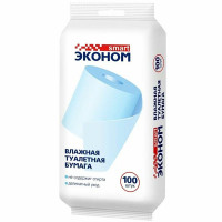 Туалетная бумага влажная 100шт/пачка ЭКОНОМ Smart (Ст.20)