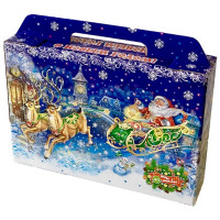 Коробка подарочная сборная для конфет 2кг "Чемодан.Чудо" 31*21,5см