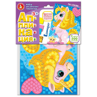 Аппликация объёмная А5 Единорог (ДК) 4 цвета 200 элементов арт.04206