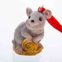 Статуэтка СГ "Денежная мышка" подвесная 2*2*3см арт.20897