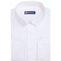 Сорочка детская длинный рукав размерный ряд 29/116-122-36/158-164  цвет белый Brostem арт.MO4701Fd для полных детей