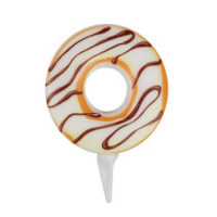 Свеча ЦИФРА Пончик "0" 06см арт.6057992