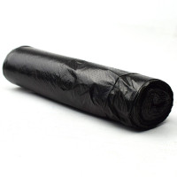 Пакеты для мусора 60л 20штук в рулоне ПНД черные 14 микрон б/эт