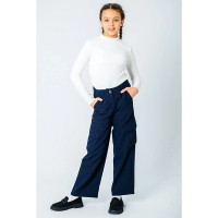 Брюки для девочки (Делорас) артикул 63789К размер 34/134-46/170 цвет синий