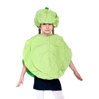 Костюм карнавальный (САД_ОГОРОД) Капуста (накидка,шапка) р.34/128 ткань арт.5222