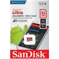 Карта памяти 32GB SanDisk Class 10 Ultra UHS-I 120MB/s SDSQUA4-032G-GN6MN