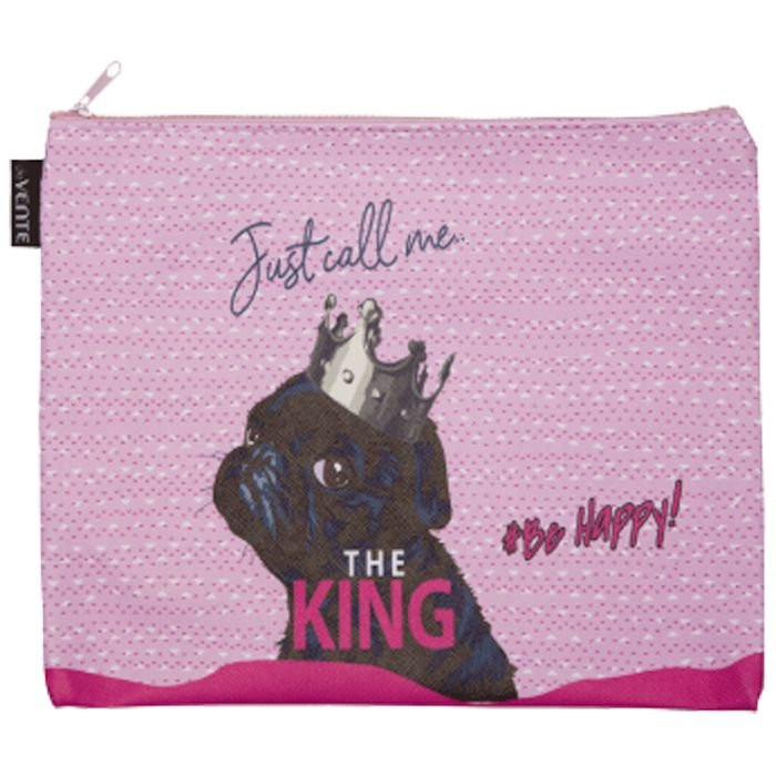 Папка школьная для тетрадей А5 на молнии кожзам (deVENTE) Dog Be Happy арт 3072022