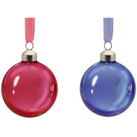 Шар стекло без упаковки /1шт/ 08см цв.красный/синий асс. арт.90716
