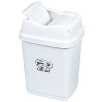 Ведро для мусора пластиковое 08 л. с подвижной крышкой
