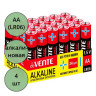 Батарейка deVENTE LR06 (АА) алкалиновые BL4 (цена за упаковку) без блистера арт.9010114