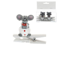 Украшение декор.прищепка "Мыши" 03см 04шт/наб. арт.741534