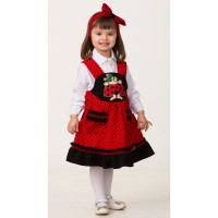Костюм Д (НАСЕКОМОЕ) Божья коровка Жужжалка (сарафан,повязка) р.24/98-30/116 арт.5905