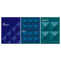 Тетрадь А4 клетка 60 листов скоба (BG) Monocolor. Corporate identity ассорти арт.Т4ск60 63253