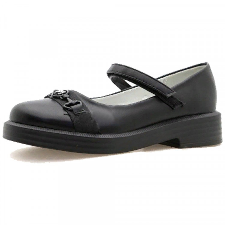 Туфли для девочки (B&G) черные верх-искусственная кожа подкладка-искусственная кожа размерный ряд 37-38 арт.RC51_D827-9A_Z