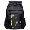 Рюкзак для мальчиков (GRIZZLY) арт RU-136-1/3 черный - салатовый 32х47х17 см