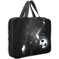 Папка А4 текстиль на молнии ручка-тесьма (Stavia) Футбол мультиколор арт.89282