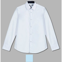 Сорочка детская длинный рукав цвет светло-голубой артикул C71494Р на кнопках