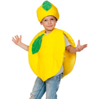 Костюм карнавальный (САД_ОГОРОД) Лимон (накидка,шапка) р.32/128 ткань арт.5226
