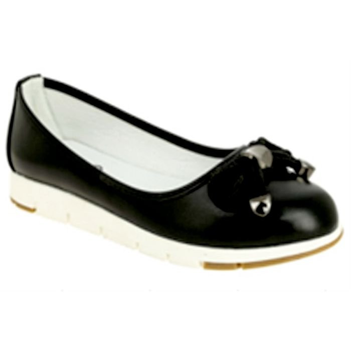 яяяТуфли для девочки (Kenka) черные верх-искусственная кожа подкладка-натуральная кожа  артикул MZG_5001