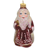 Украшение декоративное стекло 10см "Дед Мороз" п/у арт.ФУ-602/1