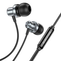 Наушники вакуумные провод. BOROFONE BM70 Rich sound, серый