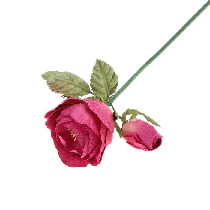 Цветок 25см "Королевская роза" цв.малиновый арт.1475471