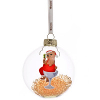 Шар стекло 08см "Игривый Мишка" арт.89850