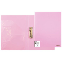 Папка с прижимом А4 17мм пластик 0,65мм розовая, карман (deVENTE) Pastel арт.3110802 (Ст.48)