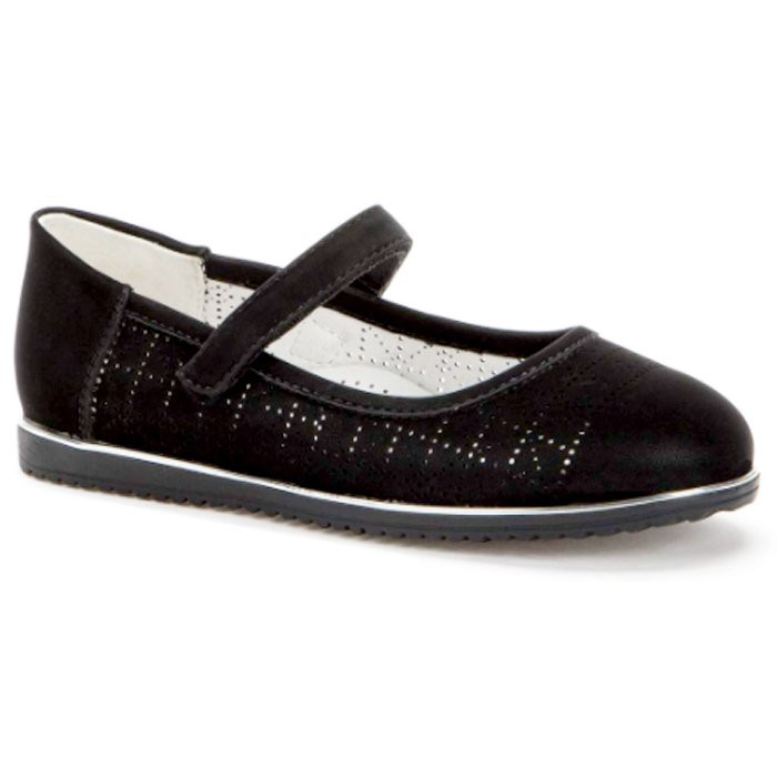 Туфли для девочки (BETSY) черные верх-искусственный нубук подкладка-натуральная кожа  артикул 918302/05-03