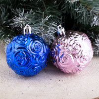 Набор шаров 06шт 06см "Разия" розовый/синий арт.3259929