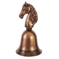 Сувенир-колокольчик "Конь" 09см металл. арт.826626
