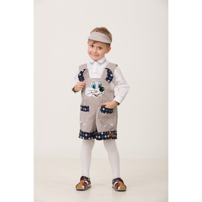 Костюм для мальчика Мышонок Максик (комбинезон,кепи) р.24/98-30/116 арт.5911