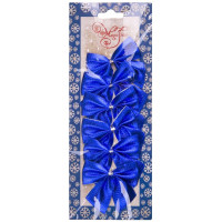 Украшение декоративное "Бант" 06шт/наб. 05см синий арт.78689