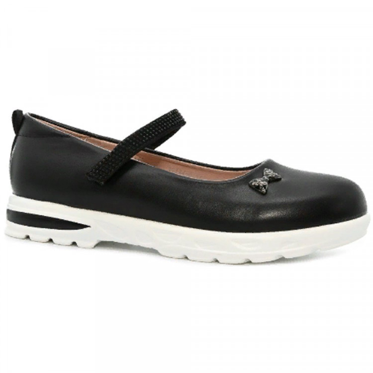Туфли для девочки (TOM.MIKI) черные верх-искусственная кожа подкладка-натуральная кожа размерный ряд 31-36 арт.B-10174-D