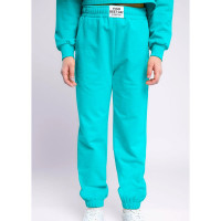 Брюки  для девочки артикул CLE 836108/53а_п размер 32/128-42/158 цвет бирюзовый
