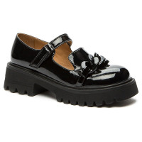 Туфли для девочки (BETSY) черные верх-искусственная кожа лак кожа подкладка-натуральная кожа артикул 938301/07-03